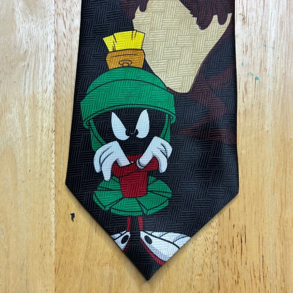 Vintage 1997 Looney Tunes Tie Bugs Daffy Taz Marvin Warner Bros 90s